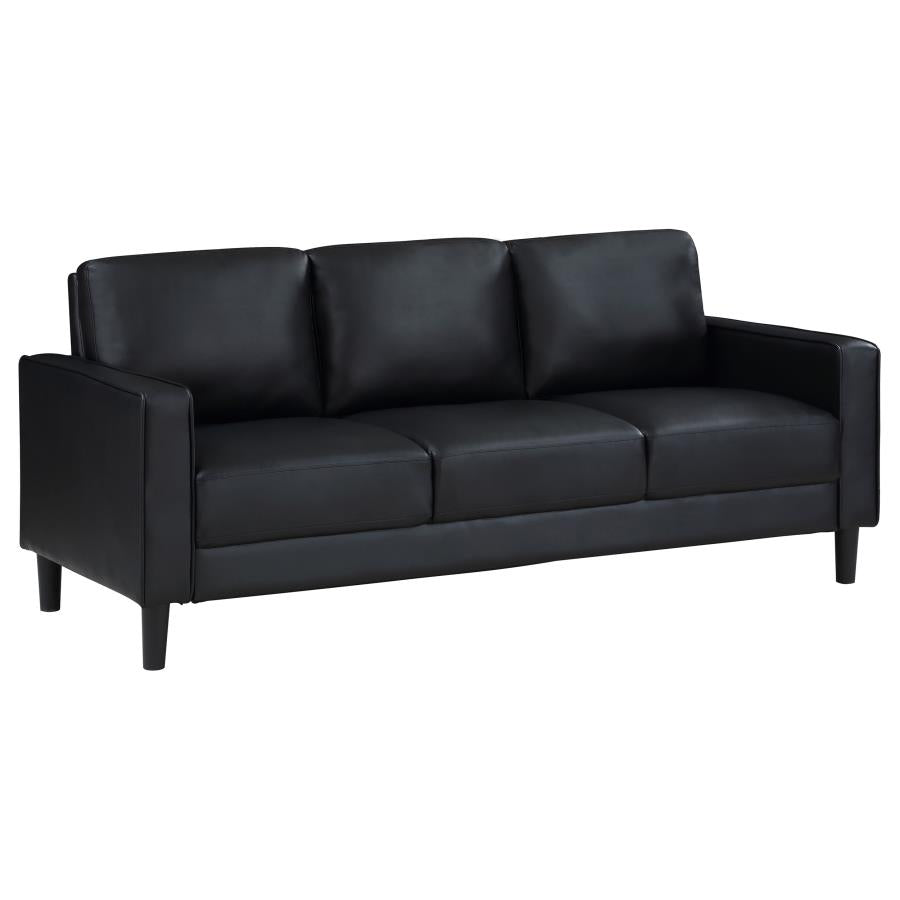 Ruth Upholstered Track Arm Sofa Black, 508361