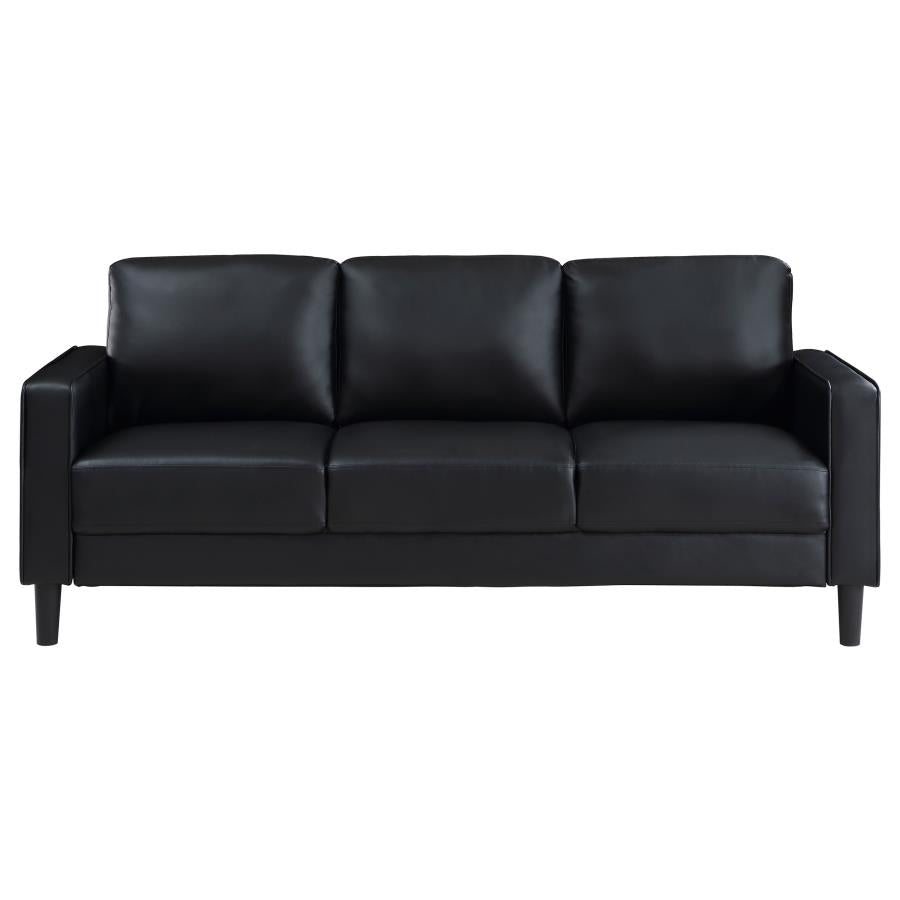 Ruth Upholstered Track Arm Sofa Black, 508361