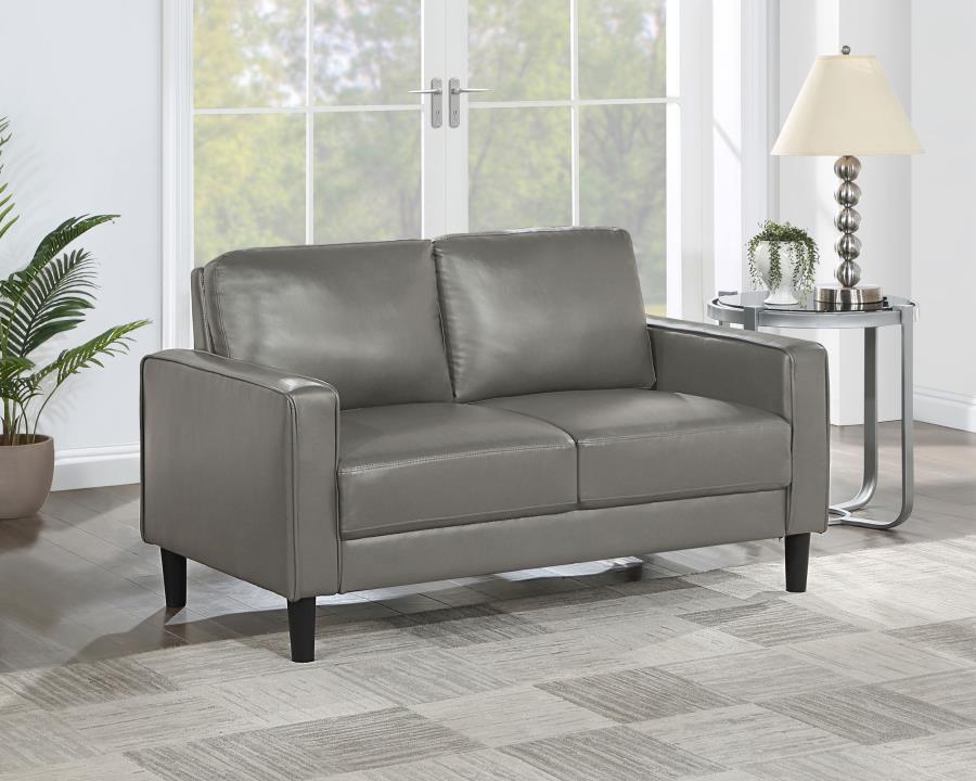 Ruth Upholstered Track Arm Sofa Set Grey, 508365