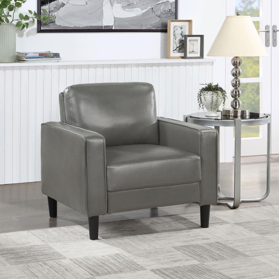 Ruth Upholstered Track Arm Sofa Set Grey, 508365