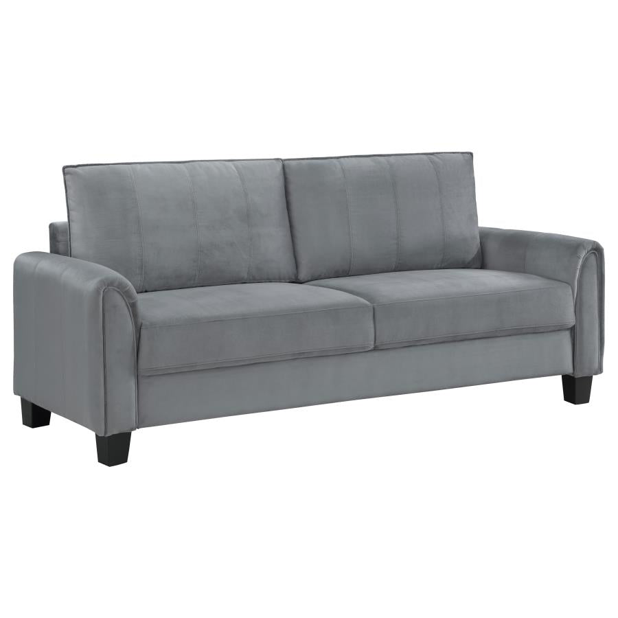 Davis Upholstered Rolled Arm Sofa Grey, 509634