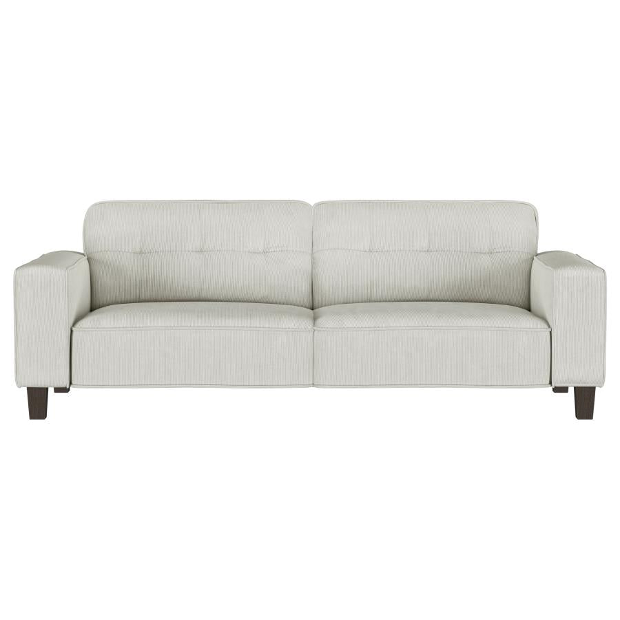 Deerhurst Upholstered Track Arm Tufted Sofa Greige,  509647