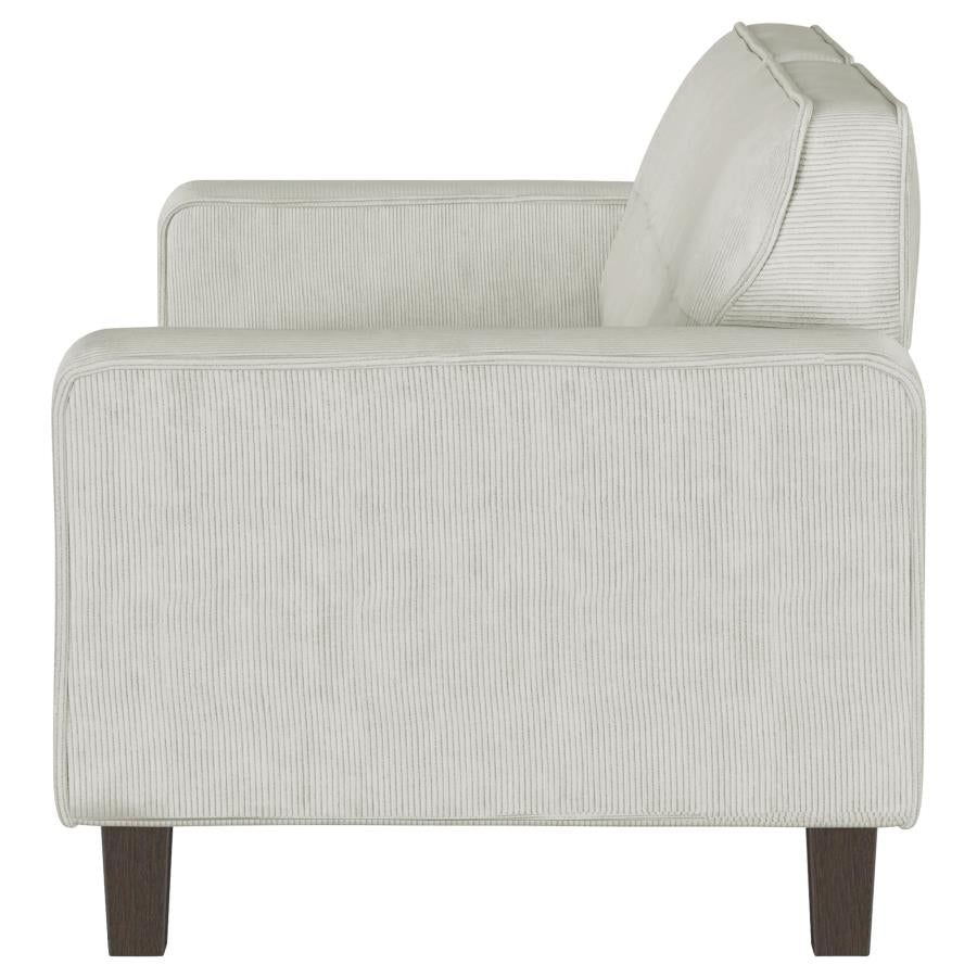 Deerhurst Upholstered Track Arm Tufted Sofa Greige,  509647