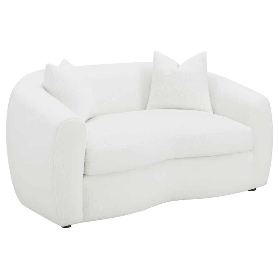 COASTER, ISABELLA 2 PIECES FAUX SHEEPSKIN UPHOLSTERED SOFA SET, 509871-S2