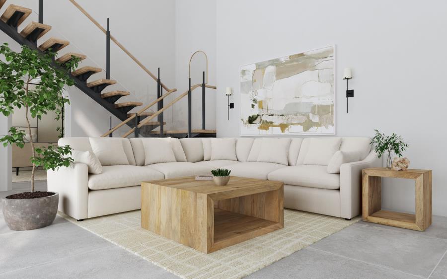 COASTER, HOBSON IVORY MODULAR SECTIONAL SOFA , 551451-SET