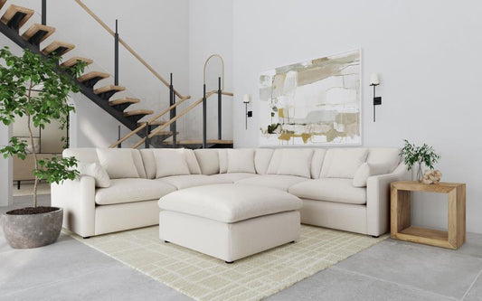 COASTER, HOBSON IVORY MODULAR SECTIONAL SOFA , 551451-SET