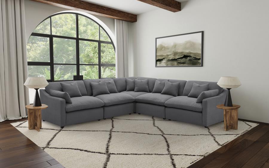 COASTER, HOBSON  CHARCOAL MODULAR SECTIONAL SOFA , 551455-SET