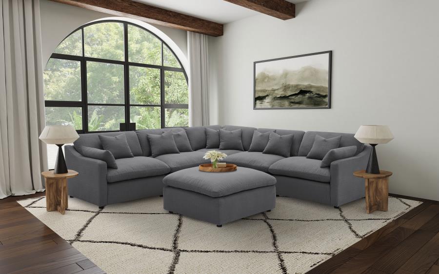 COASTER, HOBSON  CHARCOAL MODULAR SECTIONAL SOFA , 551455-SET