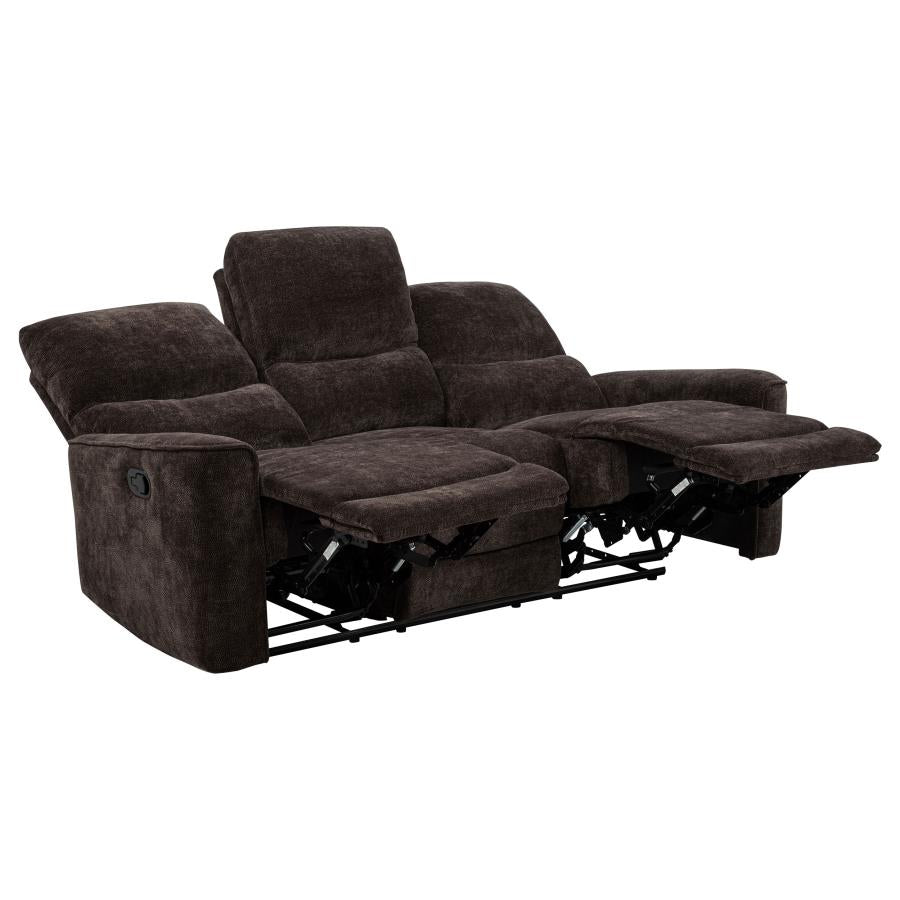 COASTER,  NAVARRO RECLINING SOFA SET DARK BROWN, 609571-S2