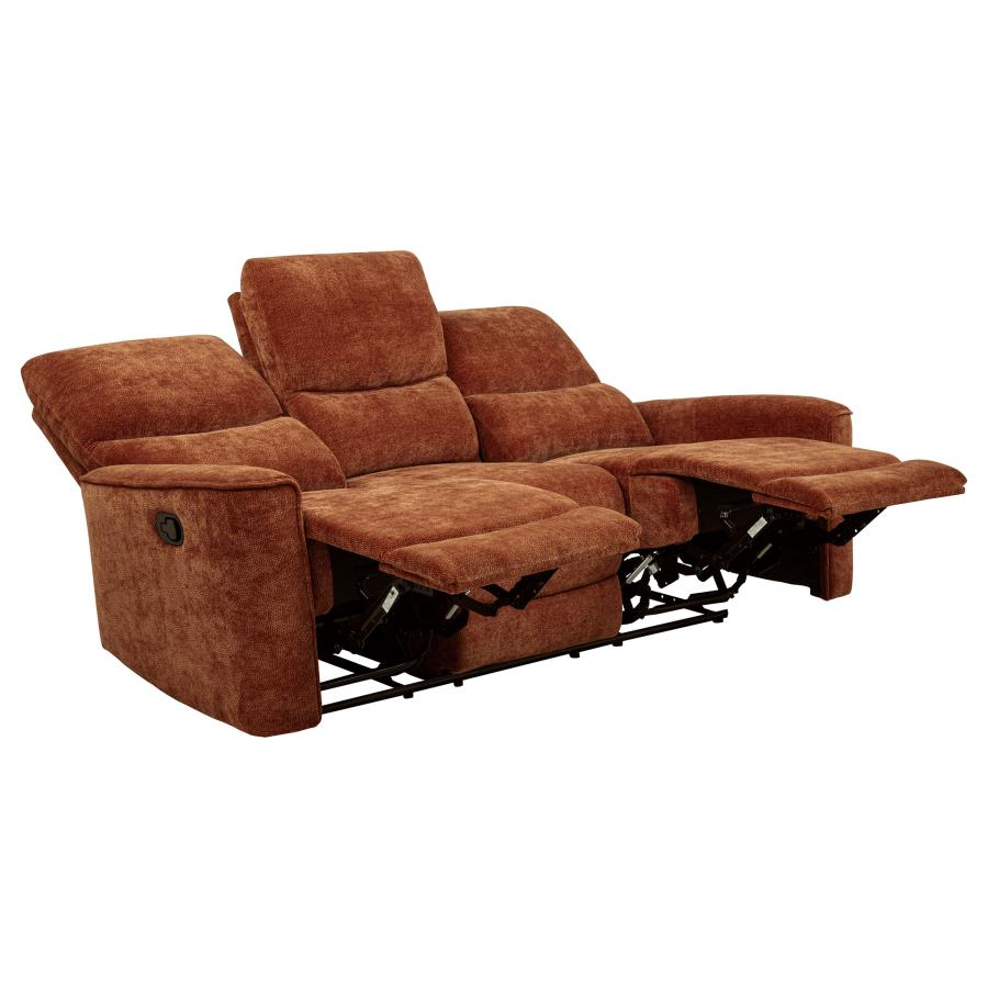 COASTER,  NAVARRO RECLINING SOFA SET ORANGE, 609574