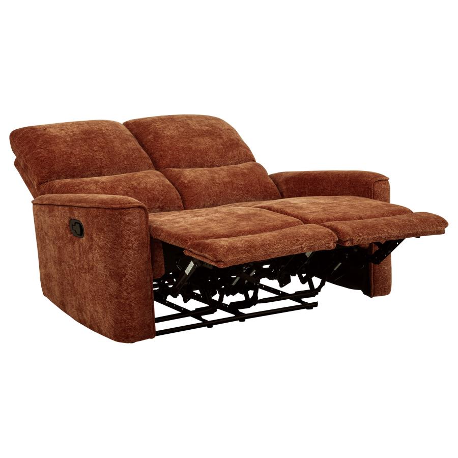 COASTER,  NAVARRO RECLINING SOFA SET ORANGE, 609574