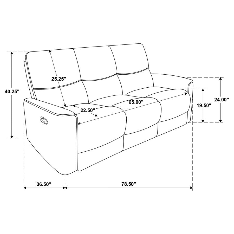 COASTER,  NAVARRO RECLINING SOFA SET ORANGE, 609574