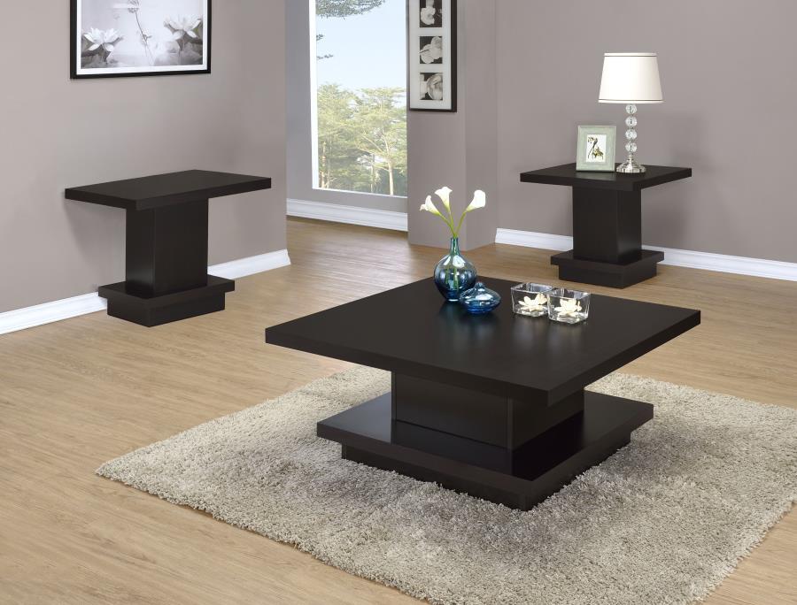 COASTER, 3 PIECES CAPPUCCINO TABLE SET,