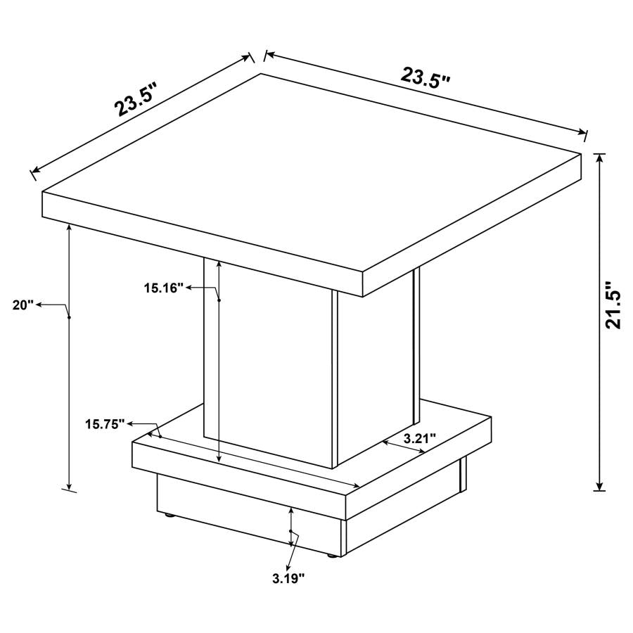 COASTER, 3 PIECES CAPPUCCINO TABLE SET,
