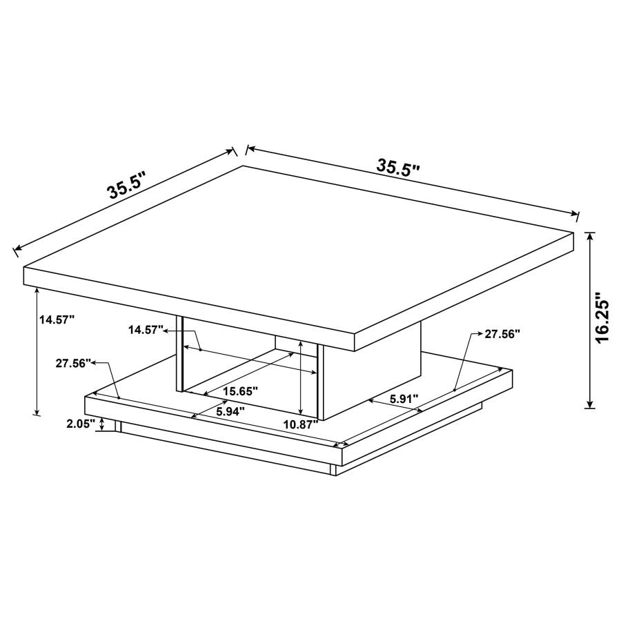 COASTER, 3 PIECES CAPPUCCINO TABLE SET,