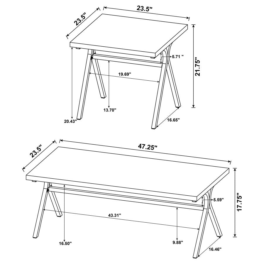 COASTER, 3 PIECES COFFEE TABLE SET, 753424