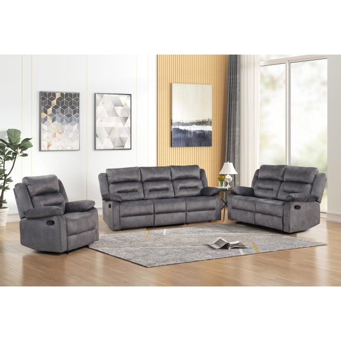 POWER RECLINING SOFA SET  GRAY, 8080