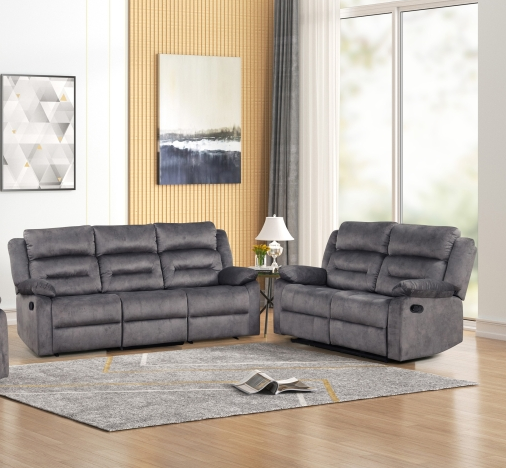 POWER RECLINING SOFA SET  GRAY, 8080