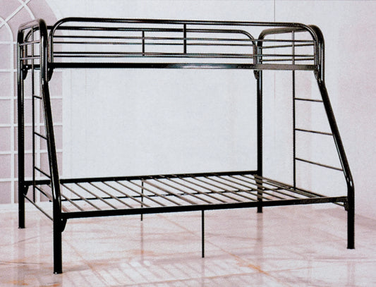 TWIN/FULL BLACK METAL BUNK BED, 820BK