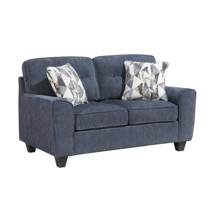 HOMELEGANCE, BENETT BLUE 2 PIECES SOFA SET, 8416BU*2