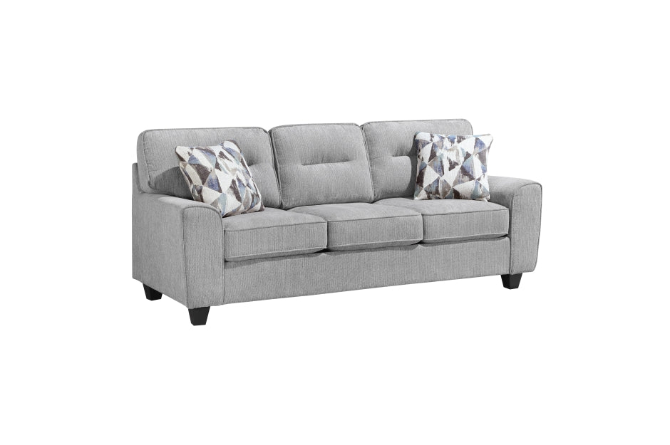 HOMELEGANCE, BENETT LIGHT GRAY 2 PIECES SOFA SET, 8416GY*2