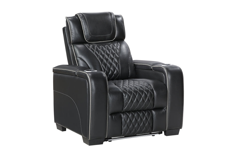 HOMELEGANCE, APEX POWER RECLINER GRAY TOP GRAIN LEATHER SOFA, 8449GY
