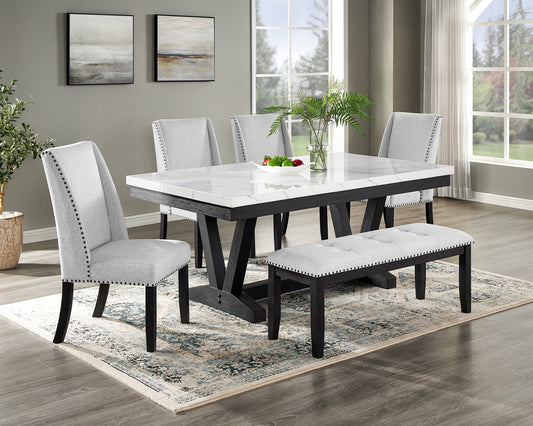 7 PIECES DINING SET WITH BENCH, 9052