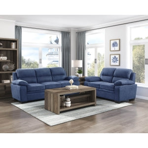 Holleman. 2 pieces sofa set blue. 9333BU