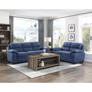 Holleman. 2 pieces sofa set blue. 9333BL