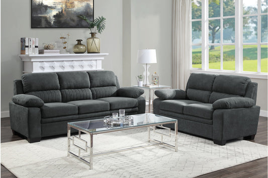 Holleman. 2 pieces sofa set gray. 9333DG