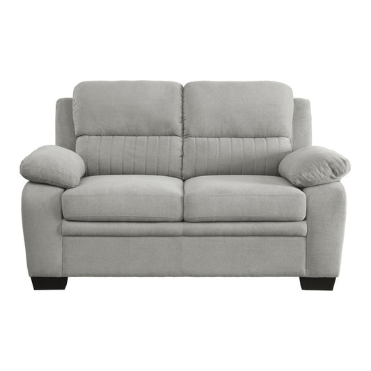 HOMELEGANCE, LIGHT GRAY LOVE SEAT, 9333GY-LV