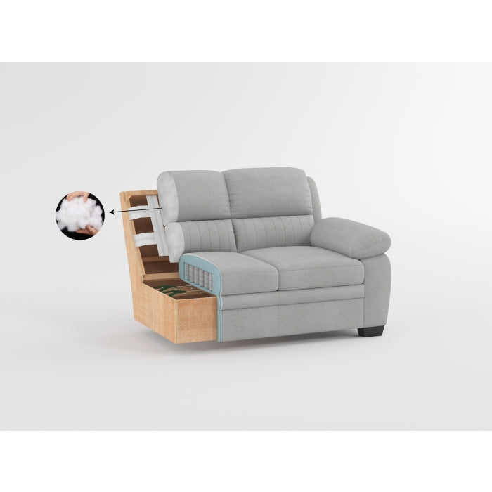 HOMELEGANCE, LIGHT GRAY LOVE SEAT, 9333GY-LV