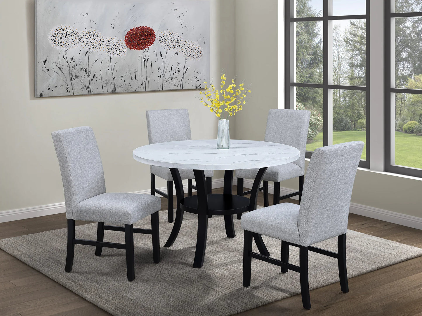 5 PIECES ROUND TABLE SET. 9448/9449