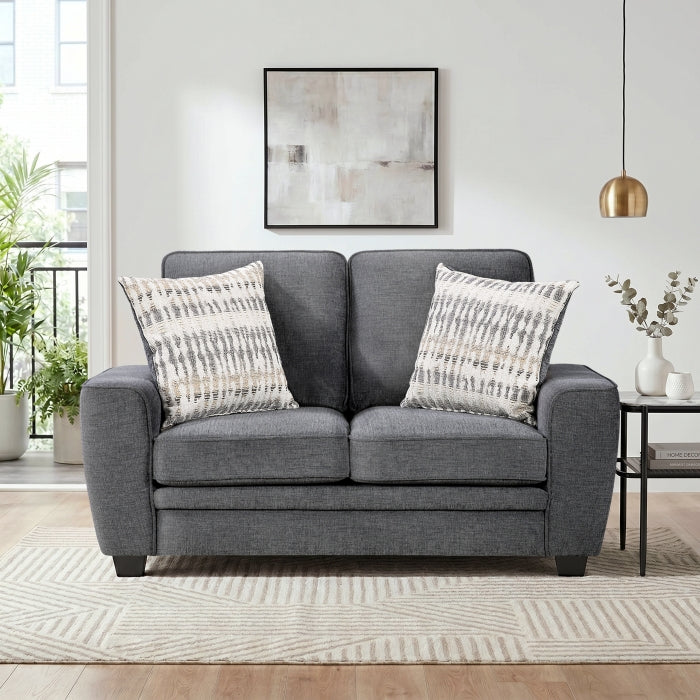 HOMELEGANCE, ZANDER GRAY CHENILLE LOVE SEAT , 9745DG*2