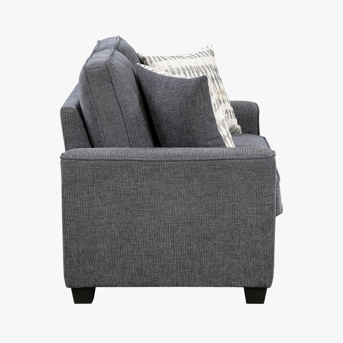 HOMELEGANCE, ZANDER GRAY CHENILLE LOVE SEAT , 9745DG*2