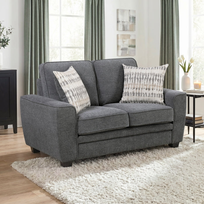 HOMELEGANCE, ZANDER GRAY CHENILLE LOVE SEAT , 9745DG*2