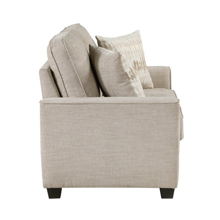 HOMELEGANCE, ZANDER TAUPE CHENILLE LOVE SEAT , 9745TP*2