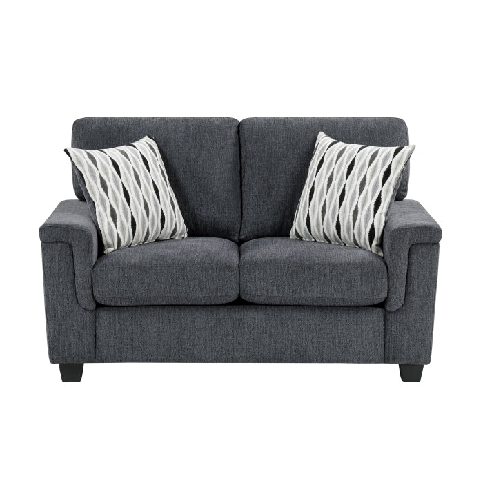 HOMELEGANCE, CHELSEA DARK GRAY CHENILLE LOVE SEAT , 9746DG*2
