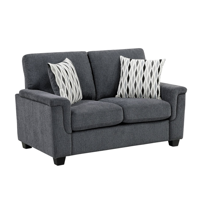 HOMELEGANCE, CHELSEA DARK GRAY CHENILLE LOVE SEAT , 9746DG*2