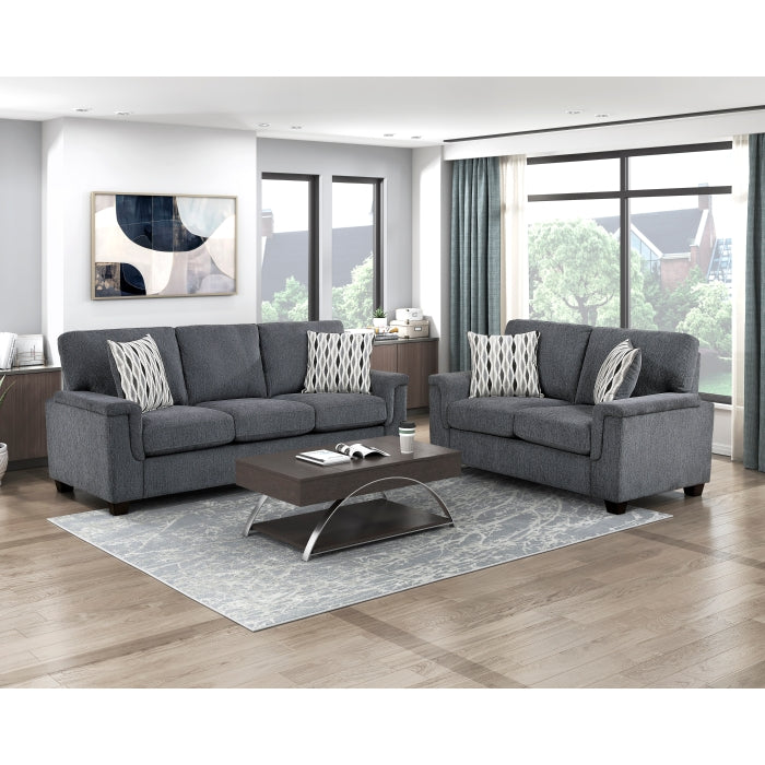 HOMELEGANCE, CHELSEA GRAY CHENILLE SOFA SET, 9746DG*2