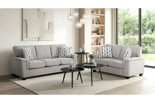 HOMELEGANCE, CHELSEA LIGHT GRAY CHENILLE SOFA SET, 9746GY*2