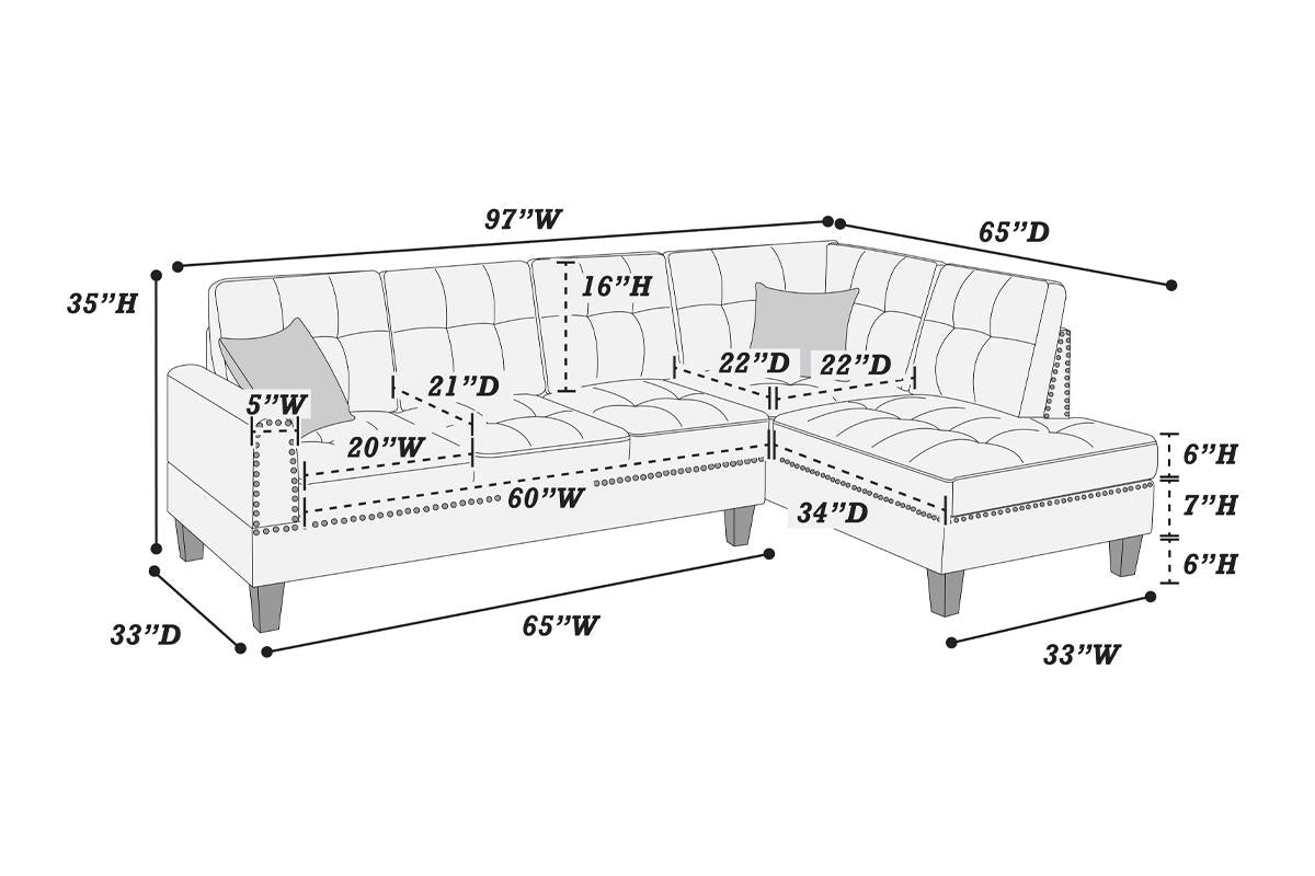 2 PIECES SECTIONAL DARK COFFEE, F8883