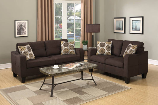 2 PIECES SOFA SET BLACK, F6923