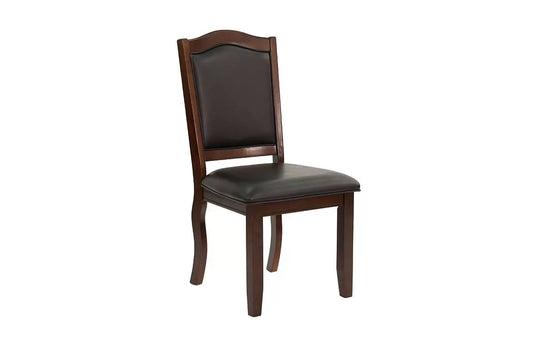 POUNDEX, SET OF 2 DARK WALNUT SIDE CHAIRS, F1338