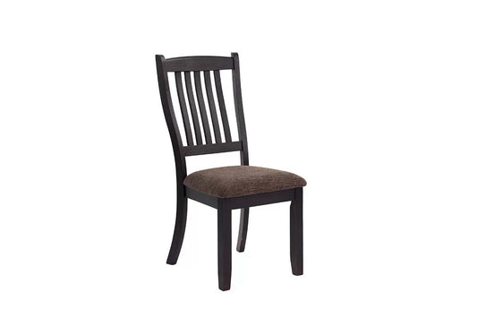POUNDEX, SET OF 2 BLACK RUSTIC SIDE CHAIRS, F1808