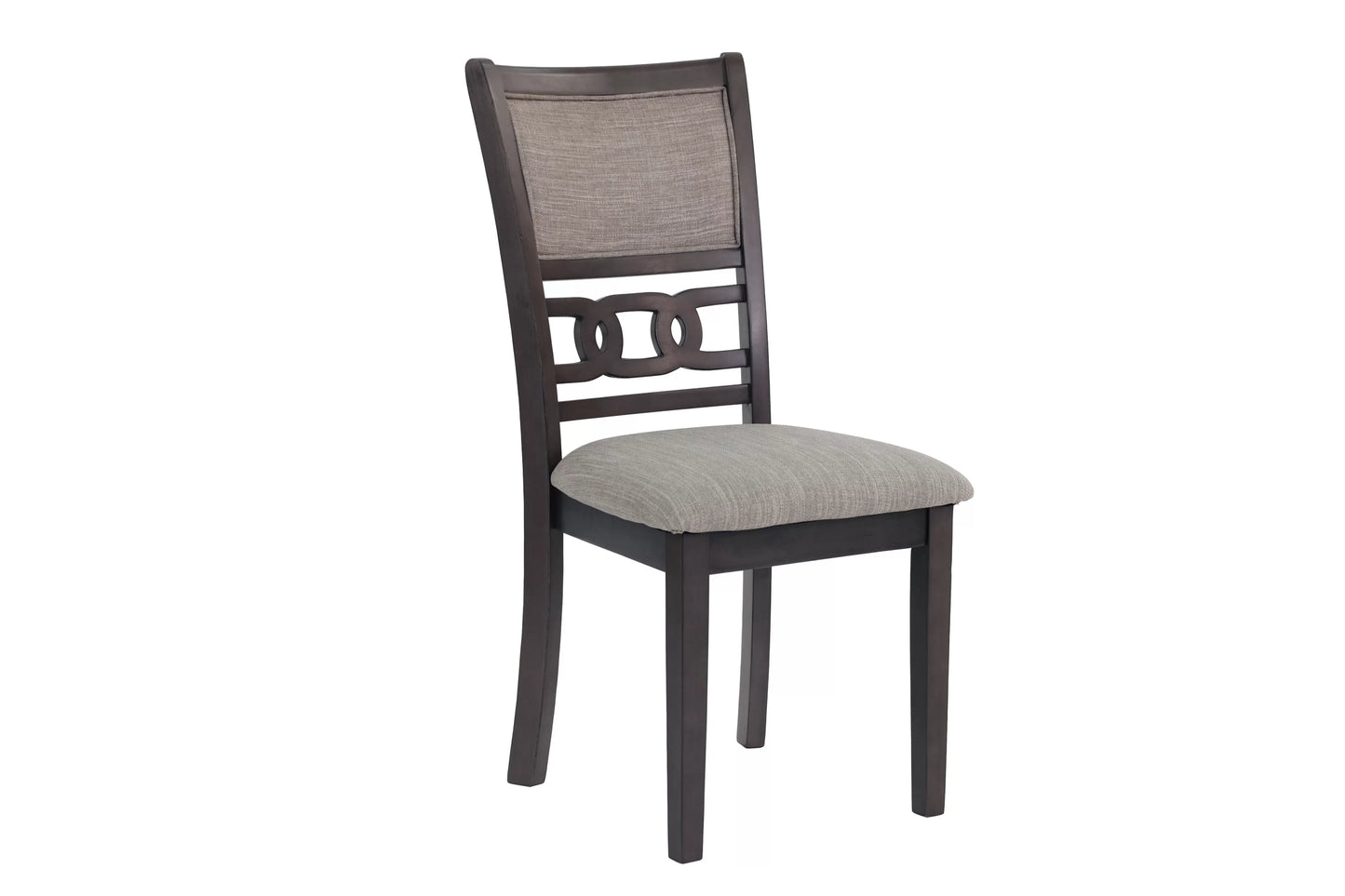 POUNDEX, SET OF 2 GRAY SIDE CHAIRS, F1812