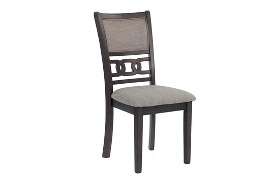 POUNDEX, SET OF 2 GRAY SIDE CHAIRS, F1812