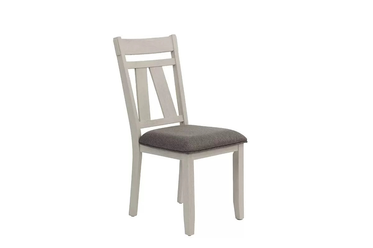 POUNDEX, SET OF 2 WHITE SIDE CHAIRS, F1890