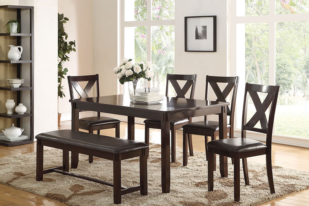 6 PIECES DINING SET WITH BENCH, F2297