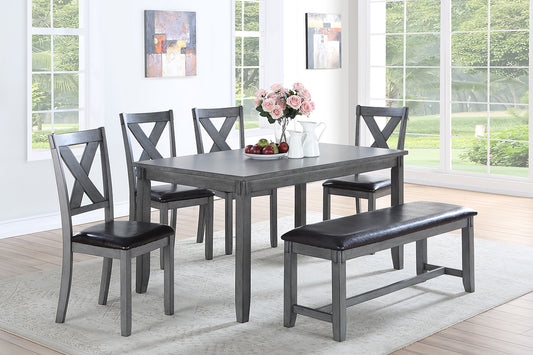 6 PIECES DINING SET WITH BENCH, F2548